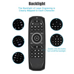 Teclado Sem Fios G7V Pro 2.4GHz Fly Air Mouse com Retroiluminação LED, Comando com Giroscópio para Android TV Box / PC, Suporta Voz Inteligente