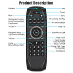 Teclado Sem Fios G7V Pro 2.4GHz Fly Air Mouse com Retroiluminação LED, Comando com Giroscópio para Android TV Box / PC, Suporta Voz Inteligente