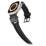 Pulseira de relógio TPU com conector em aço inoxidável, para Apple Watch Series 9 45mm, para Apple Watch Ultra 49mm