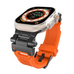 Pulseira de relógio TPU com conector em aço inoxidável, para Apple Watch Series 9 45mm, para Apple Watch Ultra 49mm
