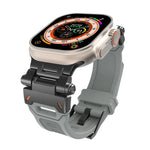 Pulseira de relógio TPU com conector em aço inoxidável, para Apple Watch Series 7 45mm, para Apple Watch SE 44mm