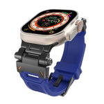 Pulseira de relógio TPU com conector em aço inoxidável, para Apple Watch Series 7 45mm, para Apple Watch SE 44mm