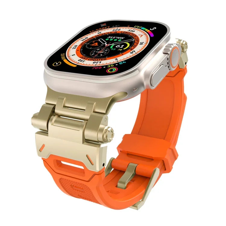 Pulseira de relógio TPU com conector em aço inoxidável, para Apple Watch Series 4 44mm, para Apple Watch Series 3 42mm