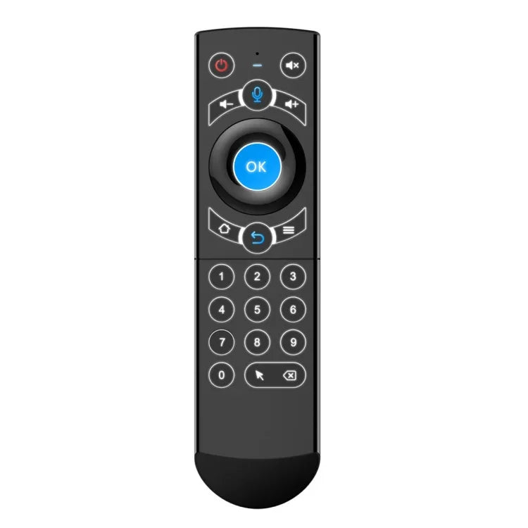 Teclado Sem Fios G21 2.4GHz Fly Air Mouse com Retroiluminação LED, Comando com Giroscópio para Android TV Box / PC, Suporta Voz Inteligente, Azul