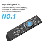 Teclado Sem Fios G21 2.4GHz Fly Air Mouse com Retroiluminação LED, Comando com Giroscópio para Android TV Box / PC, Suporta Voz Inteligente, Laranja