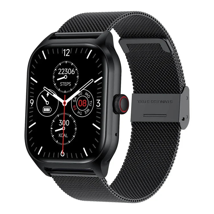 Relógio Inteligente LEMFO LT10 Ecrã TFT de 2,01 polegadas Suporta Chamadas Bluetooth / Monitorização de Saúde, Correia de Aço, Correia de Silicone