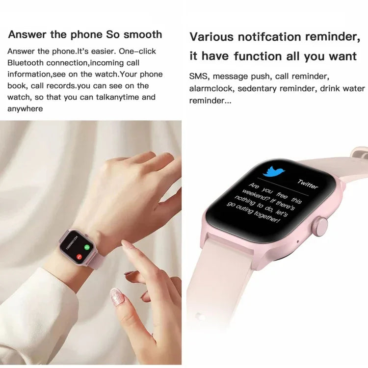 Relógio Inteligente LEMFO LT10 Ecrã TFT de 2,01 polegadas Suporta Chamadas Bluetooth / Monitorização de Saúde, Correia de Aço, Correia de Silicone