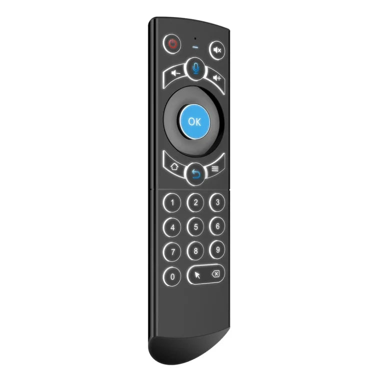 Teclado Sem Fios G21 2.4GHz Fly Air Mouse com Retroiluminação LED, Comando com Giroscópio para Android TV Box / PC, Suporta Voz Inteligente, Azul