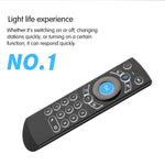 Teclado Sem Fios G21 2.4GHz Fly Air Mouse com Retroiluminação LED, Comando com Giroscópio para Android TV Box / PC, Suporta Voz Inteligente, Azul