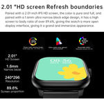Relógio Inteligente Y80 Ecrã IPS HD de 2,01 polegadas Suporta Chamadas Bluetooth / Monitorização de Saúde