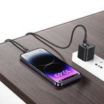 USAMS SJ729 Cabo de Dados de Liga de Alumínio 30W USB-C/Type-C para 8 Pinos, Comprimento: 1,2m, SJ729