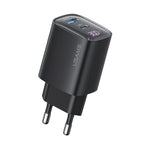 USAMS CC229 Carregador GaN de 30W USB+USB-C / Tipo-C Porta Dupla com Ecrã Digital, Especificações: Ficha UE, CC229