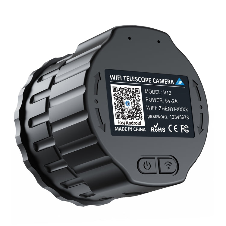 Telescópio V12 2K WiFi HD com Ocular, Câmara Espelhada Portátil para Exterior, V12