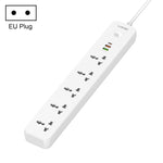 Tomada de Viagem para Casa e Escritório LDNIO SC5319 com 5 Posições e Portas USB 38W, Comprimento do Cabo: 2m, Plugue EU, Plugue UK, Plugue US