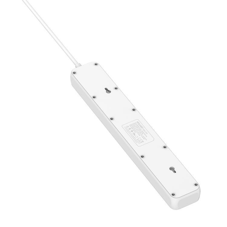 Tomada de Viagem para Casa e Escritório LDNIO SC5319 com 5 Posições e Portas USB 38W, Comprimento do Cabo: 2m, Plugue EU, Plugue UK, Plugue US