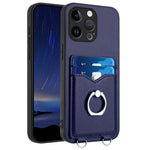 Capa para Telemóvel com Suporte de Anel Porta-Cartões R20, Para iPhone 17 Pro Max, Para iPhone 17 Pro, Para iPhone 17, Para iPhone Air, Para iPhone 15 Pro Max, Para iPhone 15 Pro, Para iPhone 15 Plus, Para iPhone 15