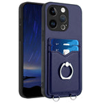 Capa para Telemóvel com Suporte de Anel Porta-Cartões R20, Para iPhone 17 Pro Max, Para iPhone 17 Pro, Para iPhone 17, Para iPhone Air, Para iPhone 15 Pro Max, Para iPhone 15 Pro, Para iPhone 15 Plus, Para iPhone 15