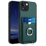 Capa para Telemóvel com Suporte de Anel Porta-Cartões R20, Para iPhone 17 Pro Max, Para iPhone 17 Pro, Para iPhone 17, Para iPhone Air, Para iPhone 15 Pro Max, Para iPhone 15 Pro, Para iPhone 15 Plus, Para iPhone 15
