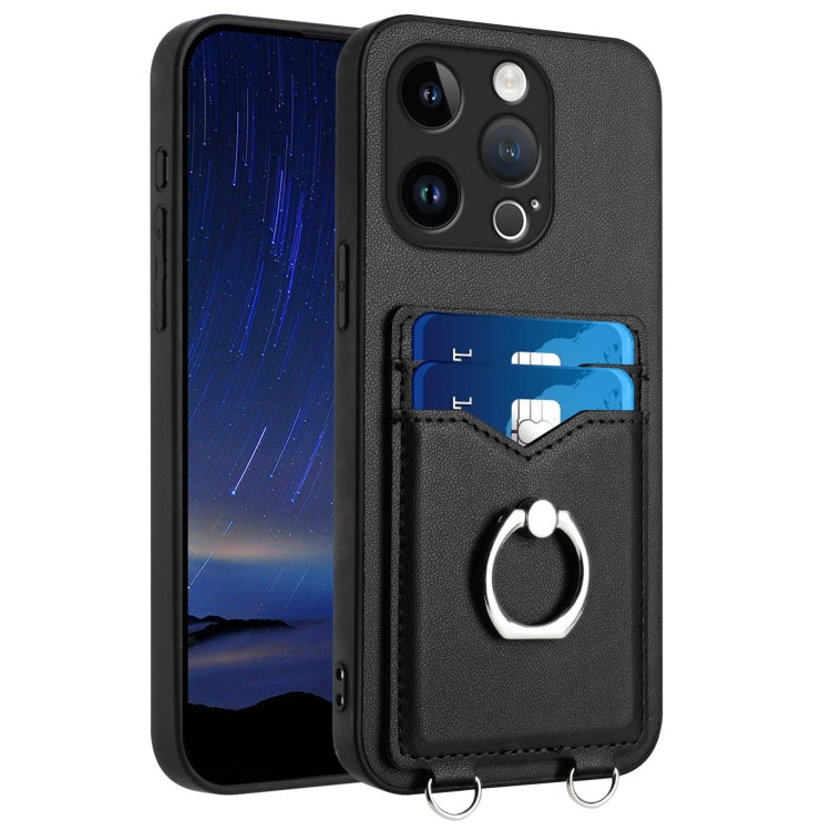 Capa para Telemóvel com Suporte de Anel Porta-Cartões R20, Para iPhone 14 Plus, Para iPhone 14, Para iPhone 14 Pro, Para iPhone 14 Pro Max, Para iPhone SE 2022 / SE 2020 / 8, Para iPhone 13 Pro Max, Para iPhone 13 Pro, Para iPhone 13