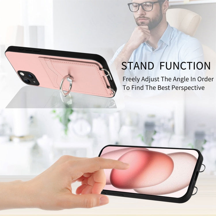 Capa para Telemóvel com Suporte de Anel Porta-Cartões R20, Para iPhone 14 Plus, Para iPhone 14, Para iPhone 14 Pro, Para iPhone 14 Pro Max, Para iPhone SE 2022 / SE 2020 / 8, Para iPhone 13 Pro Max, Para iPhone 13 Pro, Para iPhone 13
