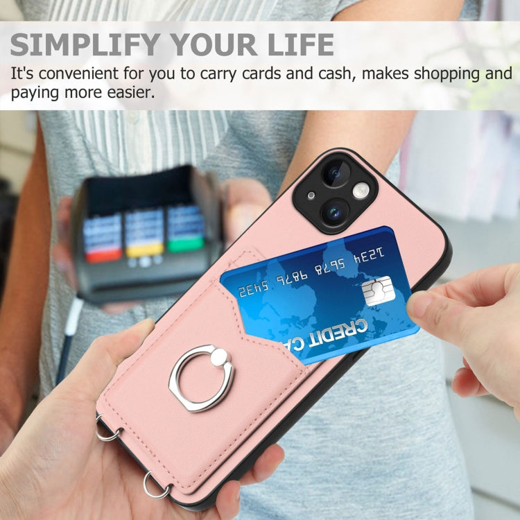 Capa para Telemóvel com Suporte de Anel Porta-Cartões R20, Para iPhone 14 Plus, Para iPhone 14, Para iPhone 14 Pro, Para iPhone 14 Pro Max, Para iPhone SE 2022 / SE 2020 / 8, Para iPhone 13 Pro Max, Para iPhone 13 Pro, Para iPhone 13