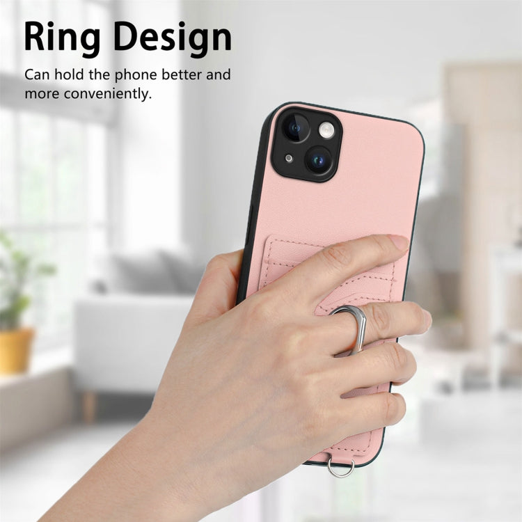 Capa para Telemóvel com Suporte de Anel Porta-Cartões R20, Para iPhone 14 Plus, Para iPhone 14, Para iPhone 14 Pro, Para iPhone 14 Pro Max, Para iPhone SE 2022 / SE 2020 / 8, Para iPhone 13 Pro Max, Para iPhone 13 Pro, Para iPhone 13