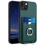 Capa para Telemóvel com Suporte de Anel Porta-Cartões R20, Para iPhone 14 Plus, Para iPhone 14, Para iPhone 14 Pro, Para iPhone 14 Pro Max, Para iPhone SE 2022 / SE 2020 / 8, Para iPhone 13 Pro Max, Para iPhone 13 Pro, Para iPhone 13