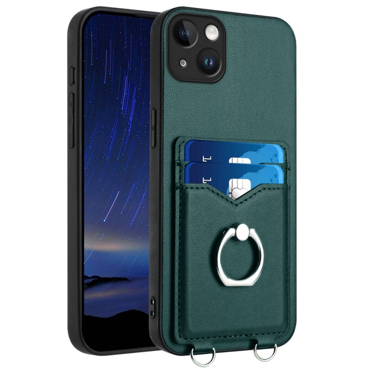Capa para Telemóvel com Suporte de Anel Porta-Cartões R20, Para iPhone 14 Plus, Para iPhone 14, Para iPhone 14 Pro, Para iPhone 14 Pro Max, Para iPhone SE 2022 / SE 2020 / 8, Para iPhone 13 Pro Max, Para iPhone 13 Pro, Para iPhone 13