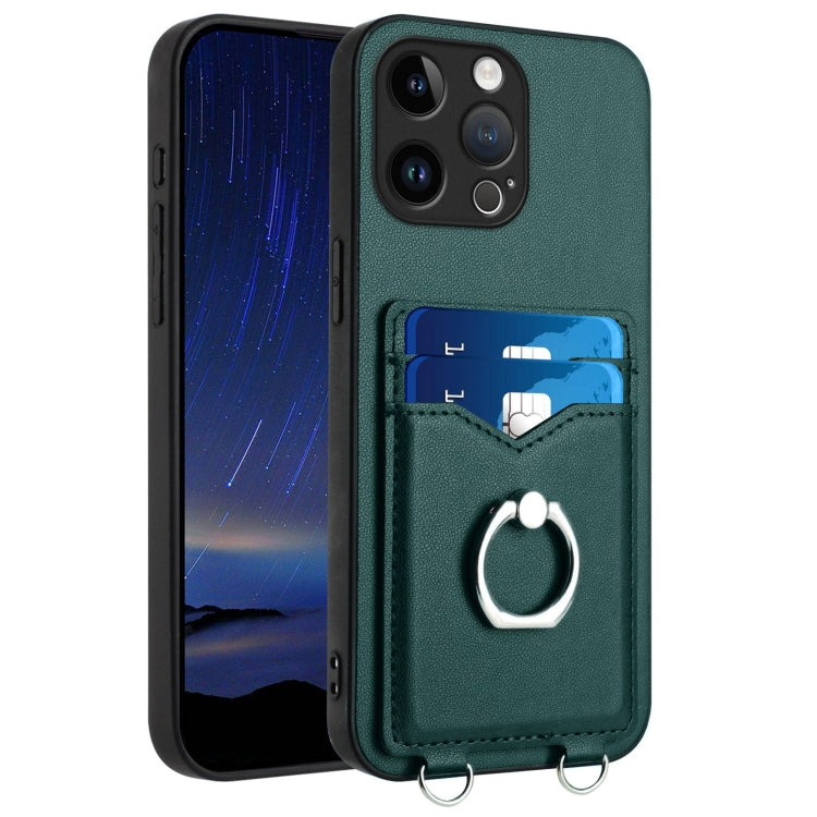 Capa para Telemóvel com Suporte de Anel Porta-Cartões R20, Para iPhone 14 Plus, Para iPhone 14, Para iPhone 14 Pro, Para iPhone 14 Pro Max, Para iPhone SE 2022 / SE 2020 / 8, Para iPhone 13 Pro Max, Para iPhone 13 Pro, Para iPhone 13