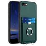 Capa para Telemóvel com Suporte de Anel Porta-Cartões R20, Para iPhone 14 Plus, Para iPhone 14, Para iPhone 14 Pro, Para iPhone 14 Pro Max, Para iPhone SE 2022 / SE 2020 / 8, Para iPhone 13 Pro Max, Para iPhone 13 Pro, Para iPhone 13