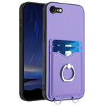Capa para Telemóvel com Suporte de Anel Porta-Cartões R20, Para iPhone 14 Plus, Para iPhone 14, Para iPhone 14 Pro, Para iPhone 14 Pro Max, Para iPhone SE 2022 / SE 2020 / 8, Para iPhone 13 Pro Max, Para iPhone 13 Pro, Para iPhone 13