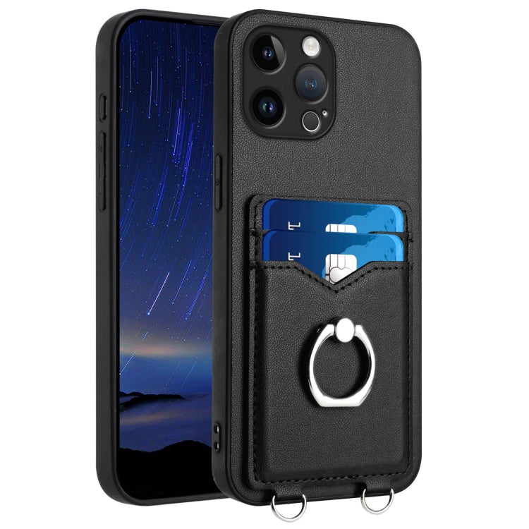 Capa para Telemóvel com Suporte de Anel Porta-Cartões R20, Para iPhone 14 Plus, Para iPhone 14, Para iPhone 14 Pro, Para iPhone 14 Pro Max, Para iPhone SE 2022 / SE 2020 / 8, Para iPhone 13 Pro Max, Para iPhone 13 Pro, Para iPhone 13