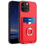 Capa para Telemóvel com Suporte de Anel Porta-Cartões R20, Para iPhone 14 Plus, Para iPhone 14, Para iPhone 14 Pro, Para iPhone 14 Pro Max, Para iPhone SE 2022 / SE 2020 / 8, Para iPhone 13 Pro Max, Para iPhone 13 Pro, Para iPhone 13