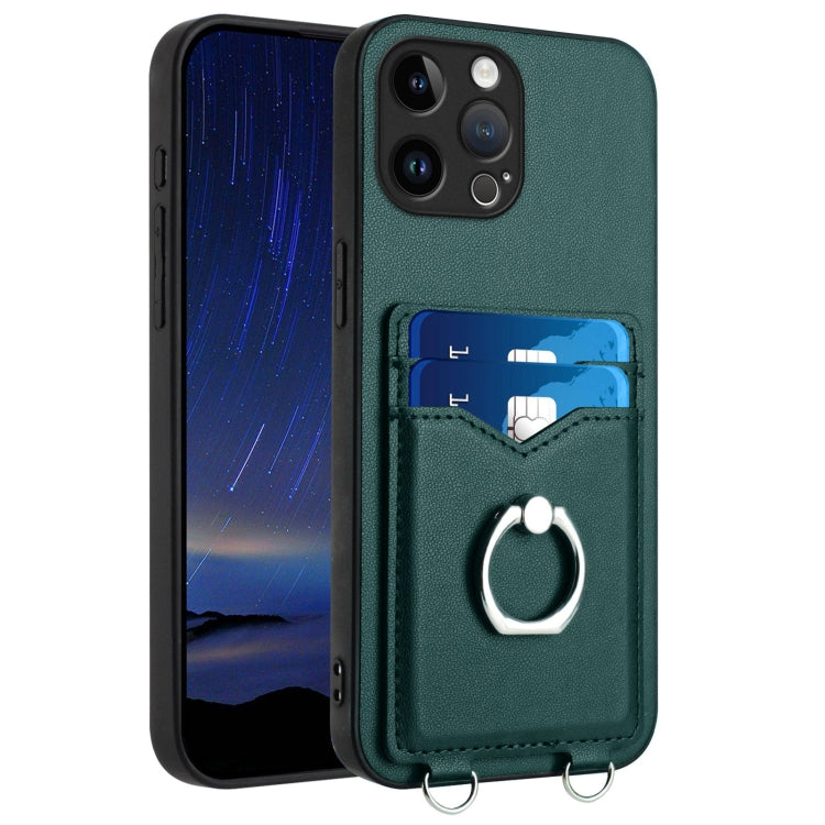 Capa para Telemóvel com Suporte de Anel Porta-Cartões R20, Para iPhone 14 Plus, Para iPhone 14, Para iPhone 14 Pro, Para iPhone 14 Pro Max, Para iPhone SE 2022 / SE 2020 / 8, Para iPhone 13 Pro Max, Para iPhone 13 Pro, Para iPhone 13