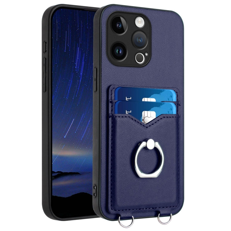 Capa para Telemóvel com Suporte de Anel Porta-Cartões R20, Para iPhone 14 Plus, Para iPhone 14, Para iPhone 14 Pro, Para iPhone 14 Pro Max, Para iPhone SE 2022 / SE 2020 / 8, Para iPhone 13 Pro Max, Para iPhone 13 Pro, Para iPhone 13