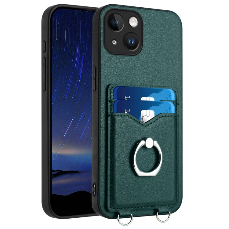 Capa para Telemóvel com Suporte de Anel Porta-Cartões R20, Para iPhone 14 Plus, Para iPhone 14, Para iPhone 14 Pro, Para iPhone 14 Pro Max, Para iPhone SE 2022 / SE 2020 / 8, Para iPhone 13 Pro Max, Para iPhone 13 Pro, Para iPhone 13