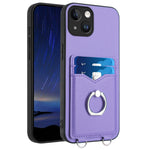 R20 Ring Card Holder Phone Case, For iPhone 13 mini, For iPhone 12, For iPhone 12 Pro Max, For iPhone 12 Pro, For iPhone 12 mini, For iPhone 11 Pro Max, For iPhone 11, For iPhone 11 Pro