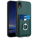 Capa para Telemóvel com Suporte de Anel Porta-Cartões R20, Para iPhone XS / X, Para iPhone XR, Para iPhone XS Max, Para iPhone 8 Plus / 7 Plus