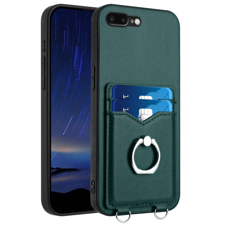 Capa para Telemóvel com Suporte de Anel Porta-Cartões R20, Para iPhone XS / X, Para iPhone XR, Para iPhone XS Max, Para iPhone 8 Plus / 7 Plus