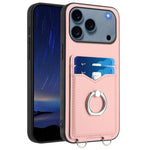 Capa para Telemóvel com Suporte de Anel Porta-Cartões R20, Para iPhone 17 Pro Max, Para iPhone 17 Pro, Para iPhone 17, Para iPhone Air, Para iPhone 15 Pro Max, Para iPhone 15 Pro, Para iPhone 15 Plus, Para iPhone 15