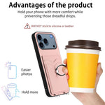 Capa para Telemóvel com Suporte de Anel Porta-Cartões R20, Para iPhone 17 Pro Max, Para iPhone 17 Pro, Para iPhone 17, Para iPhone Air, Para iPhone 15 Pro Max, Para iPhone 15 Pro, Para iPhone 15 Plus, Para iPhone 15