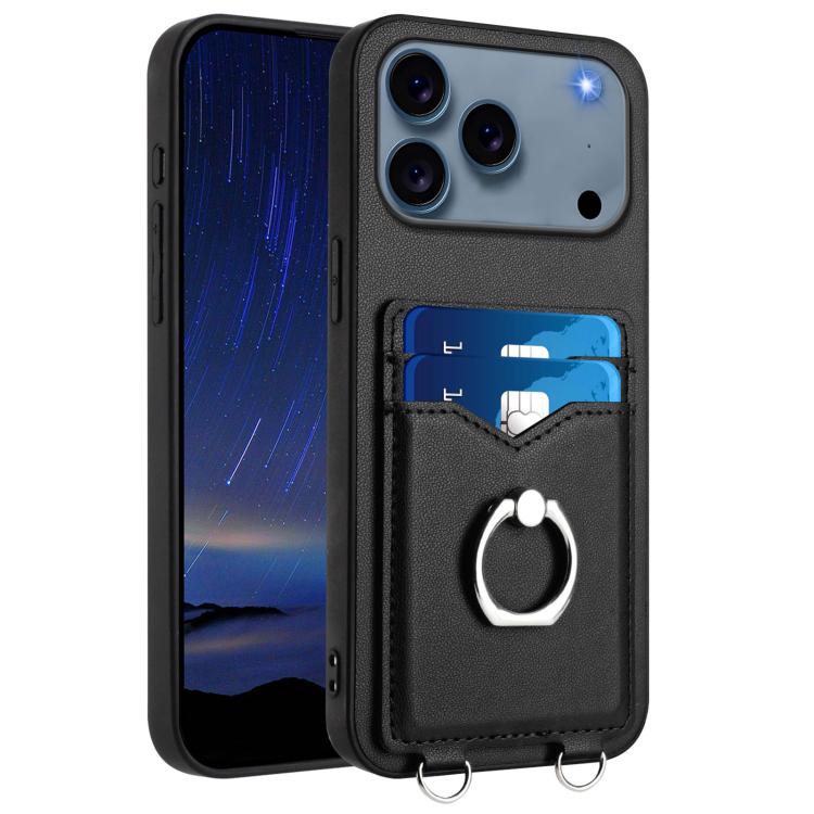 Capa para Telemóvel com Suporte de Anel Porta-Cartões R20, Para iPhone 17 Pro Max, Para iPhone 17 Pro, Para iPhone 17, Para iPhone Air, Para iPhone 15 Pro Max, Para iPhone 15 Pro, Para iPhone 15 Plus, Para iPhone 15