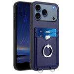 Capa para Telemóvel com Suporte de Anel Porta-Cartões R20, Para iPhone 17 Pro Max, Para iPhone 17 Pro, Para iPhone 17, Para iPhone Air, Para iPhone 15 Pro Max, Para iPhone 15 Pro, Para iPhone 15 Plus, Para iPhone 15