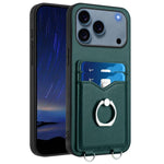 Capa para Telemóvel com Suporte de Anel Porta-Cartões R20, Para iPhone 17 Pro Max, Para iPhone 17 Pro, Para iPhone 17, Para iPhone Air, Para iPhone 15 Pro Max, Para iPhone 15 Pro, Para iPhone 15 Plus, Para iPhone 15