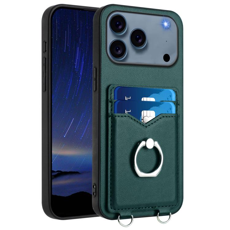 Capa para Telemóvel com Suporte de Anel Porta-Cartões R20, Para iPhone 17 Pro Max, Para iPhone 17 Pro, Para iPhone 17, Para iPhone Air, Para iPhone 15 Pro Max, Para iPhone 15 Pro, Para iPhone 15 Plus, Para iPhone 15
