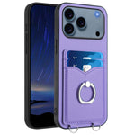 Capa para Telemóvel com Suporte de Anel Porta-Cartões R20, Para iPhone 17 Pro Max, Para iPhone 17 Pro, Para iPhone 17, Para iPhone Air, Para iPhone 15 Pro Max, Para iPhone 15 Pro, Para iPhone 15 Plus, Para iPhone 15
