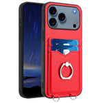 Capa para Telemóvel com Suporte de Anel Porta-Cartões R20, Para iPhone 17 Pro Max, Para iPhone 17 Pro, Para iPhone 17, Para iPhone Air, Para iPhone 15 Pro Max, Para iPhone 15 Pro, Para iPhone 15 Plus, Para iPhone 15