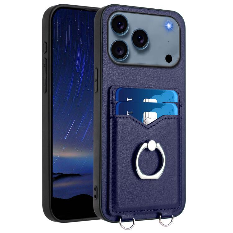 Capa para Telemóvel com Suporte de Anel Porta-Cartões R20, Para iPhone 17 Pro Max, Para iPhone 17 Pro, Para iPhone 17, Para iPhone Air, Para iPhone 15 Pro Max, Para iPhone 15 Pro, Para iPhone 15 Plus, Para iPhone 15