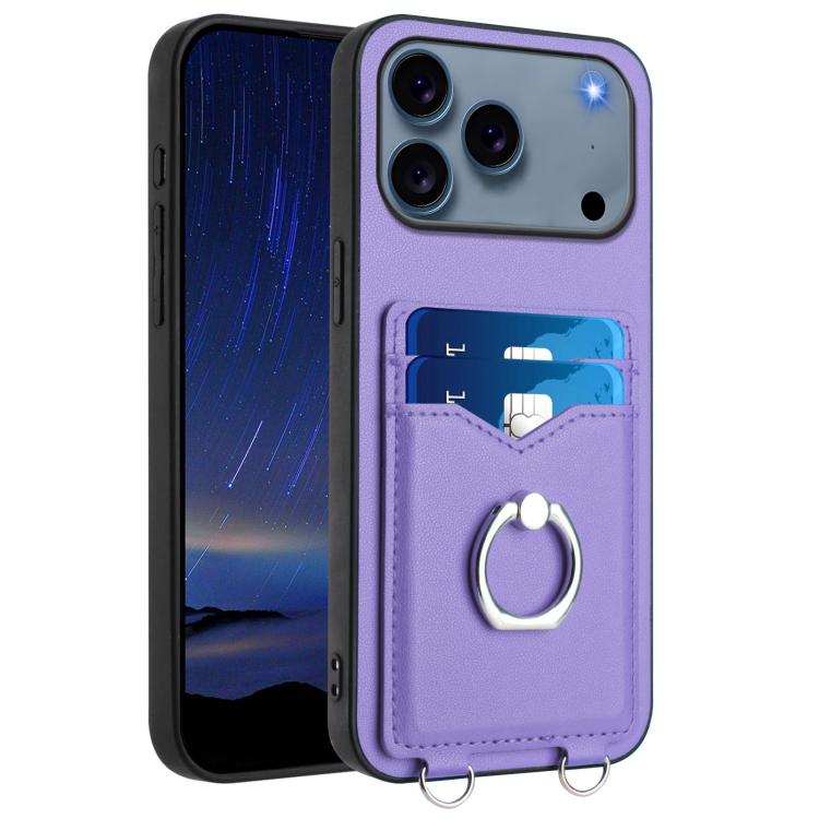 Capa para Telemóvel com Suporte de Anel Porta-Cartões R20, Para iPhone 17 Pro Max, Para iPhone 17 Pro, Para iPhone 17, Para iPhone Air, Para iPhone 15 Pro Max, Para iPhone 15 Pro, Para iPhone 15 Plus, Para iPhone 15