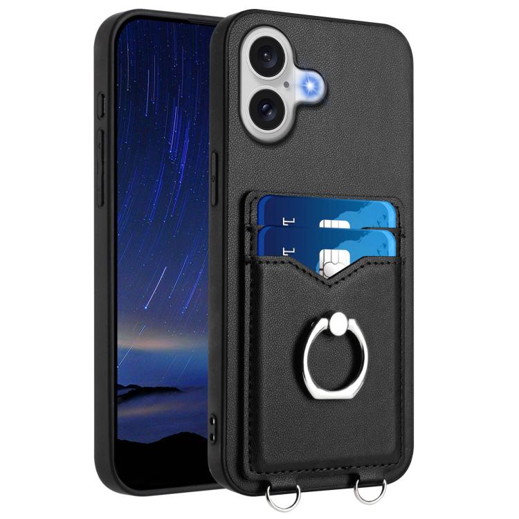 Capa para Telemóvel com Suporte de Anel Porta-Cartões R20, Para iPhone 17 Pro Max, Para iPhone 17 Pro, Para iPhone 17, Para iPhone Air, Para iPhone 15 Pro Max, Para iPhone 15 Pro, Para iPhone 15 Plus, Para iPhone 15